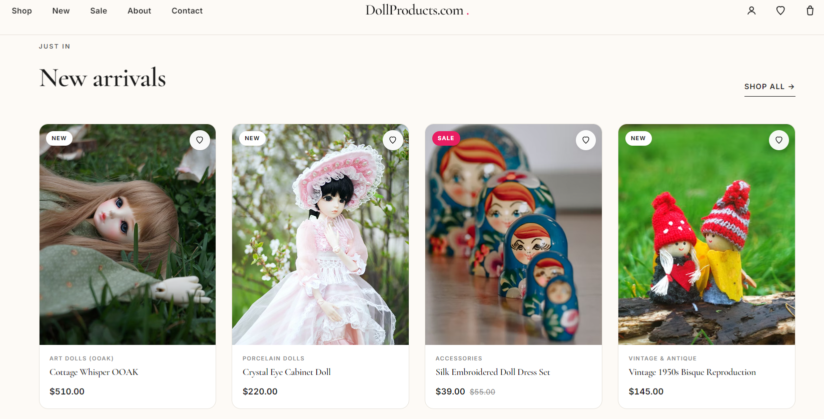 DollProducts.com – Premium Doll Store E-Commerce Website with Source Code & Domain Included screenshot 2