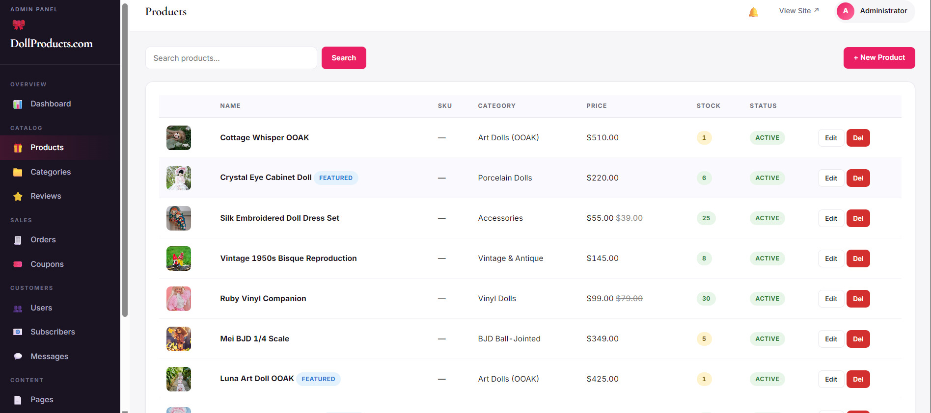 DollProducts.com – Premium Doll Store E-Commerce Website with Source Code & Domain Included screenshot 7